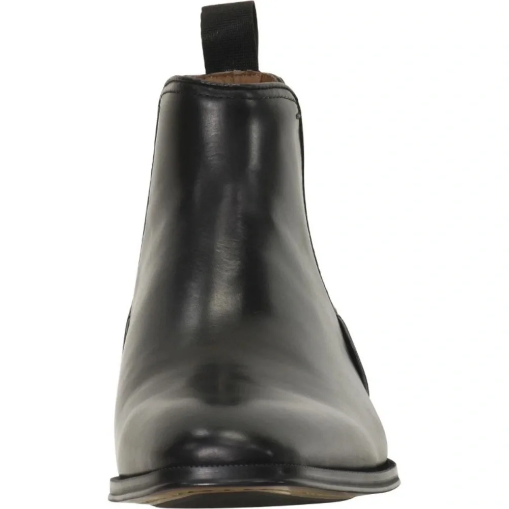 FLORSHEIM Belfast Black Leather Plain Toe Gore Sleek Chelsea Boots Men’s Size 8